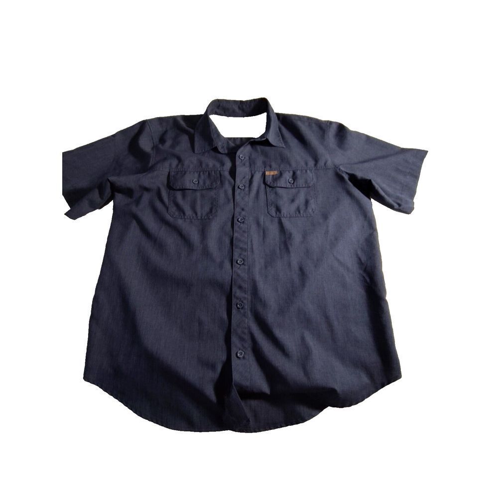 Orvis Mens Signature Polo Shirt XL Blue Short Sleeve